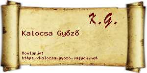Kalocsa Győző névjegykártya