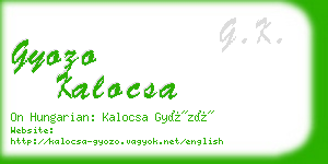 gyozo kalocsa business card